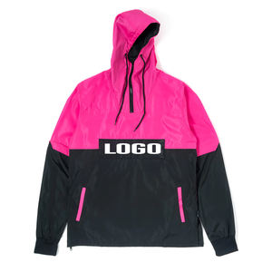 Chaqueta Cortavientos de Alta Gama, Más Vendida, de Algodón, Poliéster y Nailon, con Media Cremallera, Estilo Anorak, Personalizable, Holgada, Ligera, para Hombre - Product Image 5