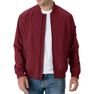 Chaquetas de bombardero duraderas de alta calidad para hombres clásicos, chaqueta de bombardero con cremallera ligera bordada con diseño personalizado - Product Image 4