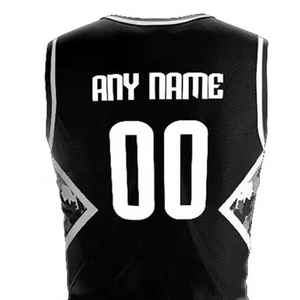 Vente en gros Maillot de basket-ball personnalisé 100% polyester dégradé design respirant options de taille plus impression uniforme personnalisée - Product Image 5