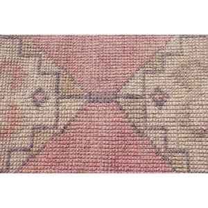 3.2x10.8 ft Vintage <b>Runner</b> Rug, Turkish <b>Red</b> Solid Rug - Product Image 5