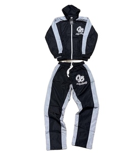 Ensemble survêtement coupe-vent pour homme Fizay Enterprises, style streetwear d'hiver, respirant, séchage rapide, polyester/nylon, deux pièces, réfléchissant - Product Image 1