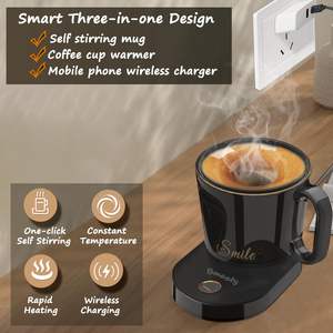 Taza Inteligente con Control <span class=keywords><strong>de</strong></span> Temperatura y Agitación Automática, <span class=keywords><strong>Cargador</strong></span> Inalámbrico <span class=keywords><strong>de</strong></span> 20W, Protección OVP <span class=keywords><strong>de</strong></span> 9V/2A, Ecológica, Ideal para Oficina y Hogar - Product Image 2