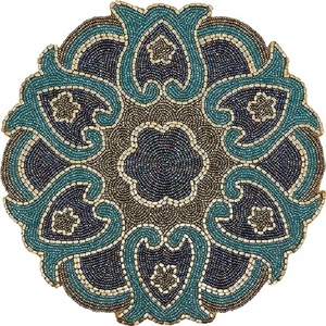 2023 meilleure vente produit en Polyester vert décoratif perle napperon ustensiles de cuisine produit Table à manger tapis décoratif pour la maison - Product Image 1