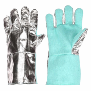 Guantes de Soldadura de Cuero Vacuno Aluminizado, Guantes de Seguridad de Cuero Vacuno Genuino, Protección Laboral, Soldadura Industrial - Product Image 4