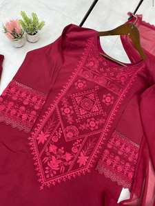 ชุด Kurta สำหรับนักออกแบบลุคปาร์ตี้พร้อมงานปัก - Product Image 3