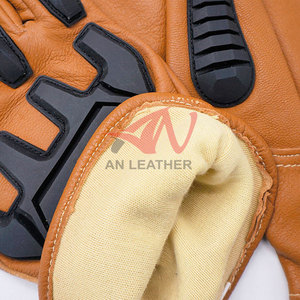Guantes de Impacto de Cuero de Primera Calidad con TPR, Material de Cuero Suave con Agarre Fuerte para Trabajos Pesados - Product Image 5
