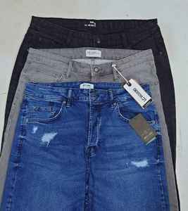 Jeans slim fit pour homme, coupe droite mi-longue, adoucissant, séchage rapide personnalisé, écologique, 100% coton, tendance streetwear, look rétro, diversifié, coloré - Product Image 1