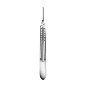 Poignée de scalpel en acier inoxydable de haute qualité, ergonomique et durable, conçue pour l'alimentation manuelle des instruments chirurgicaux orthopédiques - Product Image 4