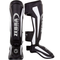 Protège-tibias de boxe professionnels, gants de Muay Thai MMA, sur mesure, en cuir de vachette, fermeture auto-agrippante, respirants, légers