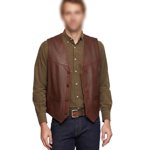 Chaleco de moto de cuero genuino para hombre 2022, la mejor calidad, transpirable, ajustado, diseño, cremallera oblicua, superventas, ropa exterior de invierno - Product Image 1