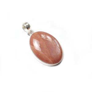 Colgante Ovalado de Piedra Solar Boho Hecho a Mano - Joyería de Plata de Ley 925 con Piedras Preciosas al por Mayor - Product Image 1