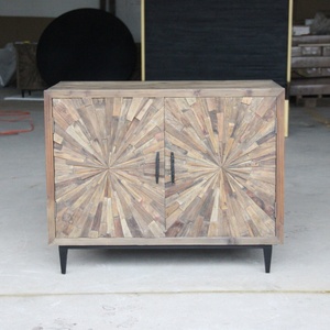 Credenza di Design dell'armadio da Buffet in legno di <span class=keywords><strong>olmo</strong></span> di recupero Vintage rustico della signora WOODS - Product Image 3