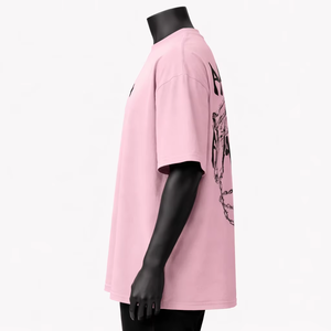 Camiseta de Hombre Rosa, Corte Regular, Manga Corta, Cuello Redondo, Estilo Casual, Tejido de Punto Transpirable, 100% Algodón Jersey - Product Image 5