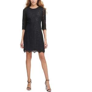 Abito da cocktail a tubino in pizzo nero da donna Kensie, taglia 14 - Product Image 1