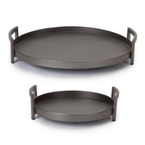 Modern Matte Black round Metal <b>Tray</b> New Arrival Rectangle Style Serving <b>Tray</b> for Hotels and Events Decorative Serving <b>Tray</b> - Product Image 4