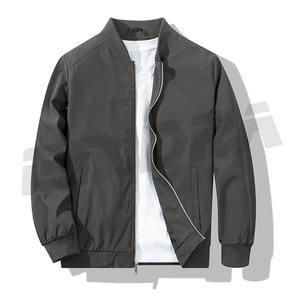 mens fashion <b>jacket</b> spring autumn <b>lightweight</b> casual coat all match solid color zipper outerwear trendy streetwear style - Product Image 5