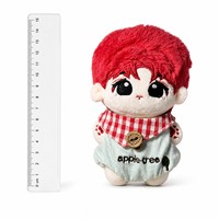 Poupée en peluche de dessin animé aux cheveux roux, en coton PP, figurine douce à collectionner, cadeau de présentation