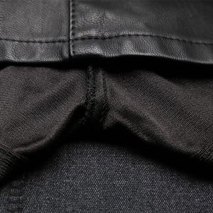 Hot Selling <b>Black</b>-Color PU-<b>Leather</b> Short Skirts For Ladies / High Waist A-Line Flared Mini-Skirt for Casual Party - Product Image 5