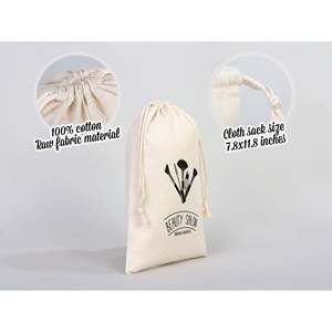 Bolsa de Algodón Orgánico con Logotipo Personalizado 8x12, Bolsa de Regalo con Solapa Personalizada, Reciclable, para Pulseras, Relojes, Manualidades, Bordada - Product Image 3