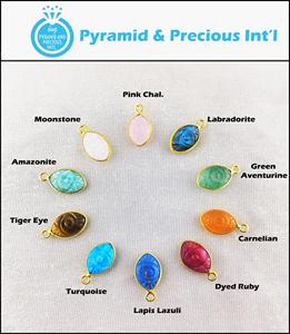 Breloques en pierre précieuse Marquise mauvais œil, pendentif en argent Sterling 925, Vermeil en or, pendentif en pierre précieuse sculpté pour bijoux - Product Image 2