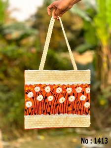 Bolsas de yute de compras festivas usables impresas personalizadas reutilizables de alta calidad recién llegadas orientadas a la exportación de Bangladesh - Product Image 3