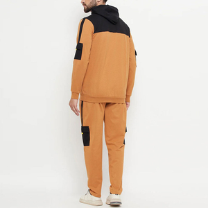 Chándales de lana de alta calidad 2025 más vendidos, chándal ajustado con hombros descubiertos para hombre, conjunto de pantalones de chándal con capucha - Product Image 4