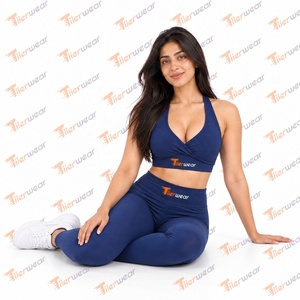 Women Yoga Set Fitness Workout Sportswear Matching Top <b>Leggings</b> <b>Activewear</b> Gym Training Clothing Custom OEM Private Label - Product Image 4