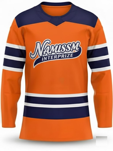 Maillot de hockey sur glace moderne et professionnel, sublimation, couleur personnalisée, tissu en maille respirant, logo brodé sur la poitrine, nom d'équipe personnalisé - Product Image 5