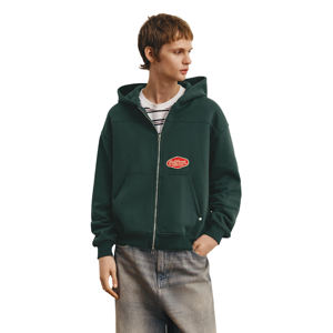 Sweat à capuche zippé pour homme en molleton 100% coton avec logo personnalisé, broderie 3D, impression DTG, coupe classique, hiver, écologique - Product Image 1