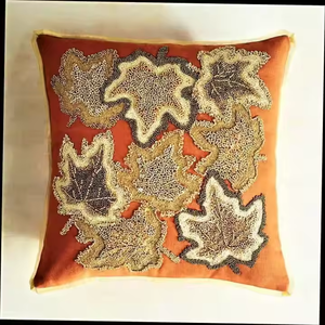 Xuất Khẩu Chất Lượng Handmade Đệm Bìa Lá Thiết Kế Nhiều Màu Hạt Trang Chủ Trang Trí Đệm Bao Gồm Có Sẵn Tại Giá Rẻ Nhất Giá - Product Image 5