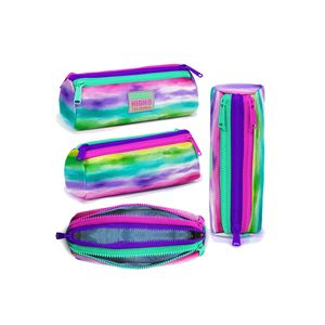 Batik colorato con motivo a quattro scomparti zaino scuola portamatite Set di 3 23739 - Product Image 1