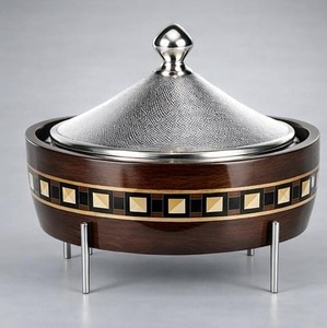 Casserole de luxe en acier inoxydable de haute qualité, réchaud à nourriture isolé, doublure intérieure, finition martelée, couvercle, écologique, fait à la main - Product Image 4