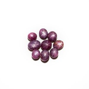 Rubí Natural de Alta Calidad, Cabujón Estrella Púrpura, Gema Ovalada Suelta Hecha a Mano, Certificada por Terceros, 7mm-12mm, Gemas Mehrajudin - Product Image 3