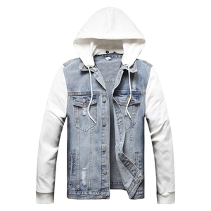 Chaqueta de Mezclilla con Capucha para Hombre, Corte Regular, 100% Algodón, Resistente al Viento, Ecológica, Estilo Urbano - Product Image 5