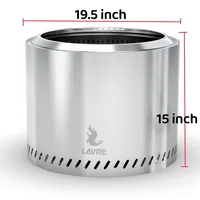 Zahid Exports Brasero de jardin sans fumée à bois, pour barbecue et divertissement extérieur, avec structure pliable, cendrier propre et en acier inoxydable