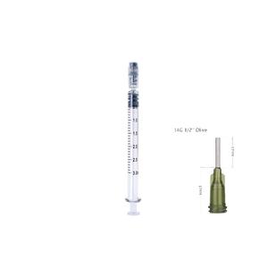 Jeringas de Vidrio de 3 ml <span class=keywords><strong>con</strong></span> Cierre Luer, Puntas Cortas y Redondeadas de Calibre 14, para Envasado de Destilados - Product Image 3
