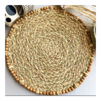 Pure HOT Trending 2025 rotin naturel et corde chargeur plaque artisanale accessoire de salle à manger pour vintage moderne et réglage de table