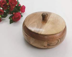 Bols en résine de bois d'acacia faits à la main pour une préparation et un service polyvalents des repas - Product Image 1