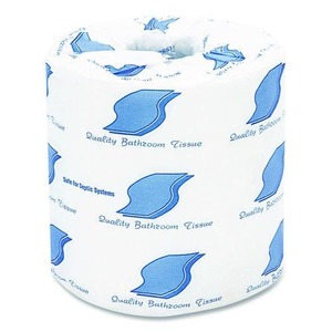 GEN GN800 2-Ply Soft and Strong Flushable Bath Tissue-White Bamboo Toilet <b>Paper</b> for Home Use 96 <b>Rolls</b>/Carton Septic Safe - Product Image 2