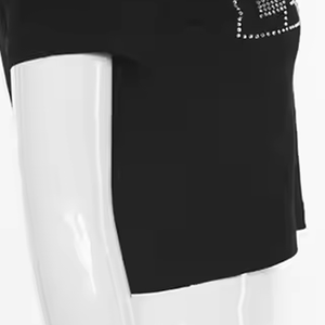 Camisetas casuales recortadas para mujer Moda diaria en colores lisos para uso diario - Product Image 5