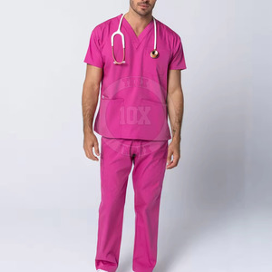 Dropshipping New Style Mens <b>Scrubs</b> Uniform Sets for Hospital Soft High Quality <b>Plus</b> <b>Size</b> <b>Scrub</b> Nurse Uniform for Men - Product Image 1