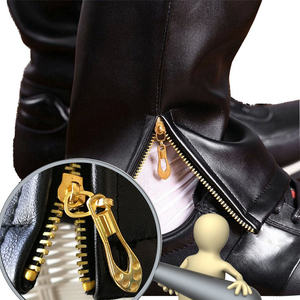 Pantalones de Cuero de Motociclista para Hombre de Diseño Moderno, Pantalones de Cuero PU Casuales para Motociclismo y Ropa Urbana, en Venta en Línea - Product Image 3