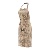Delantal de Cocina sin Mangas de Alta Calidad, con Logotipo Personalizado, Impermeable, de Algodón Reutilizable, para Chef, Mujer, OEM, ODM, Entrega Rápida