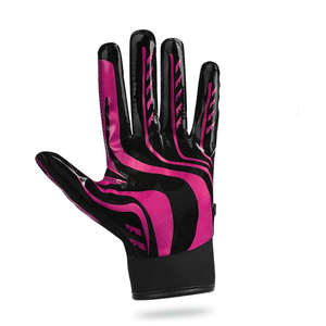 Customizable American Football Receiver Gloves for Youth Adults <b>Sticky</b> Anti-Slip Leather Palm Grip Available Various Sizes - Product Image 4