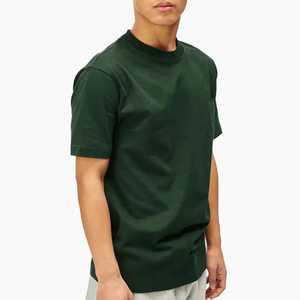 Wholesale Customised Summer New <b>Green</b> Color Heavyweight 260G Loose Short Sleeve Streetwear <b>T</b>-<b>Shirt</b> for <b>Men</b> - Product Image 2