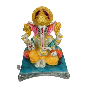 Estatua de Ganesh Ji de Poliresina, Modelo Hecho a Mano, Pintado a Mano, Decoración Religiosa Tradicional, Pooja, Boda, Hogar, Estilo Indio - Product Image 5