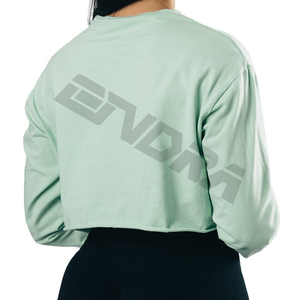 Top corto para mujer, elegante con cuello redondo Camiseta azul de diseñador, camiseta personalizada con diseño de logotipo OEM, camiseta de vestir para mujer con alto descuento - Product Image 4