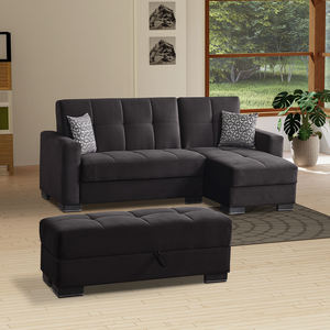 โซฟาเข้ามุมแปลงสภาพได้, โซฟาเข้ามุมสไตล์ยุโรปหรูหราพร้อมที่เก็บของสำหรับเฟอร์นิเจอร์ห้องรับแขก - Product Image 2