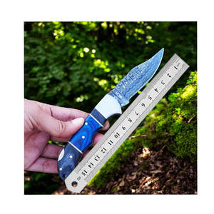 Navaja de Bolsillo Personalizada Hecha a Mano con Hoja Deslizante de Damasco y Mango de Madera Exótica, Grado Industrial, 12 Pulgadas, 3 Años de Garantía, Soporte OEM - Product Image 1