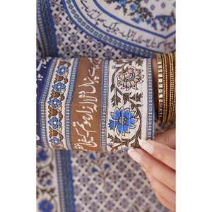 ชุดคาฟตันผ้าชีฟองพรีเมียมลายอักษรวิจิตร SL00249 เสื้อแขนสามส่วน - Product Image 2